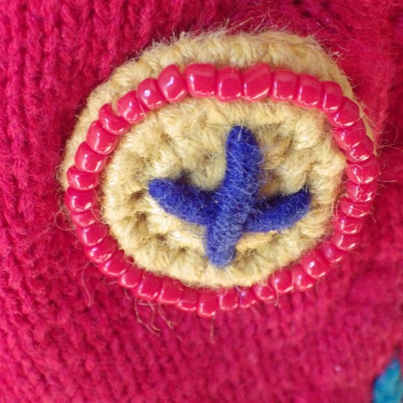 Michael Simon Embellished Red Vest/ Boho/ Beaded & Embroidered/ Size 2 - Picture 12 of 14